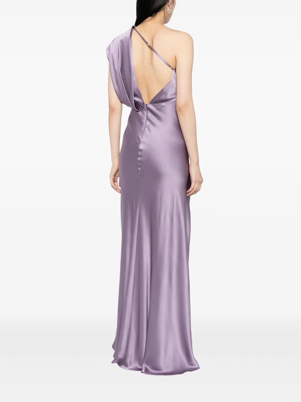 one-shoulder draped gown Product Image