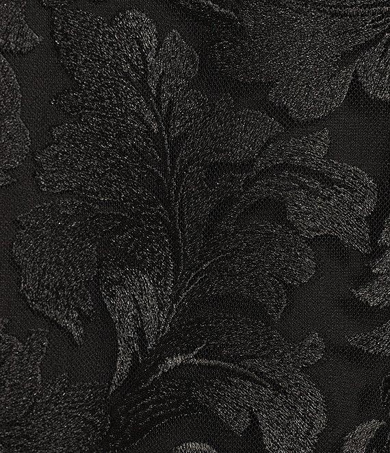 Caroline Rose Bella Soiree Embroidered Mesh Lace Scoop Neck 3/4 Bell Sleeve Tunic Product Image