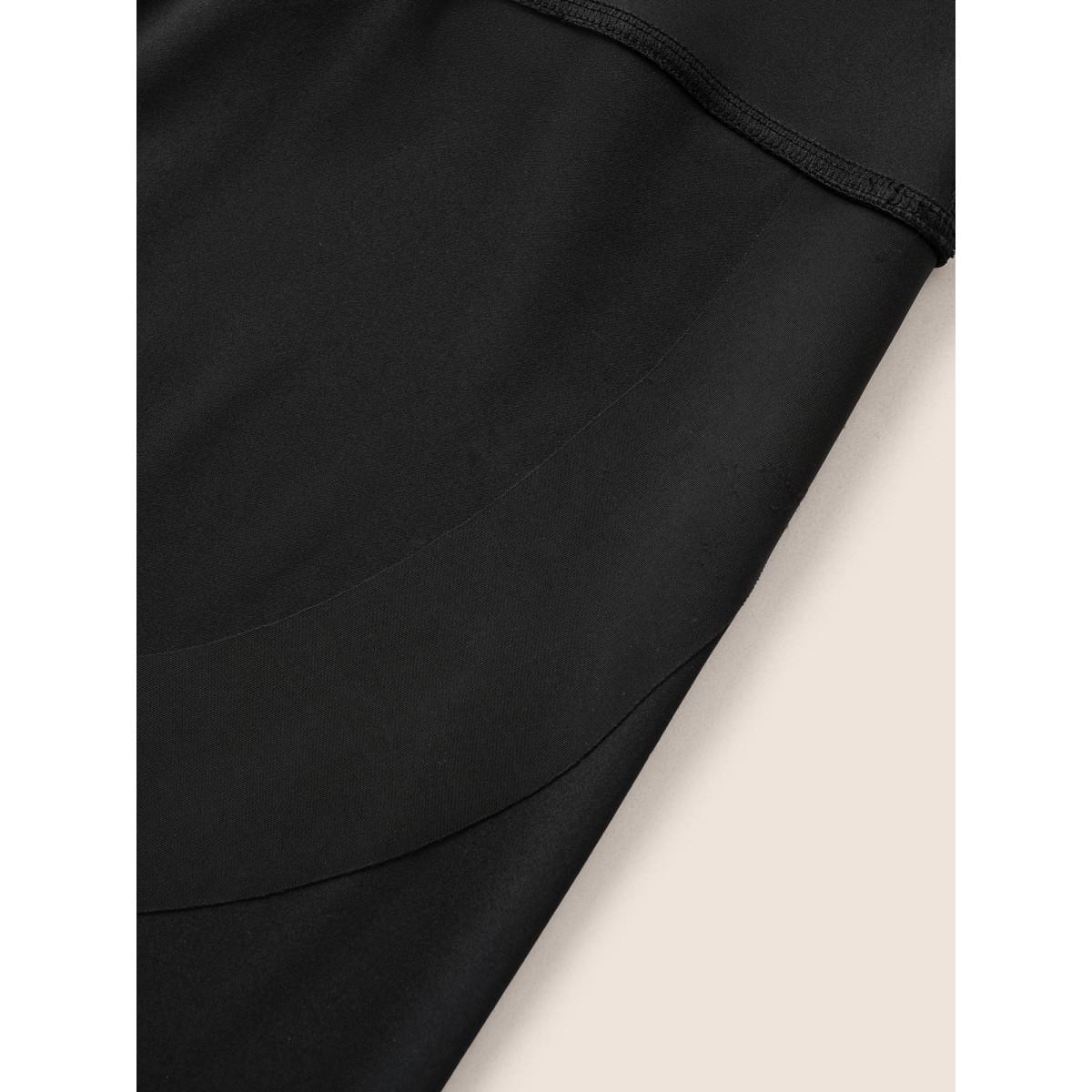 Plus Size Solid Seamless Butt Lifting High Rise Leggings Women Black Casual High stretch Skinny High Rise Dailywear Leggings BloomChic 22-24/3X Product Image