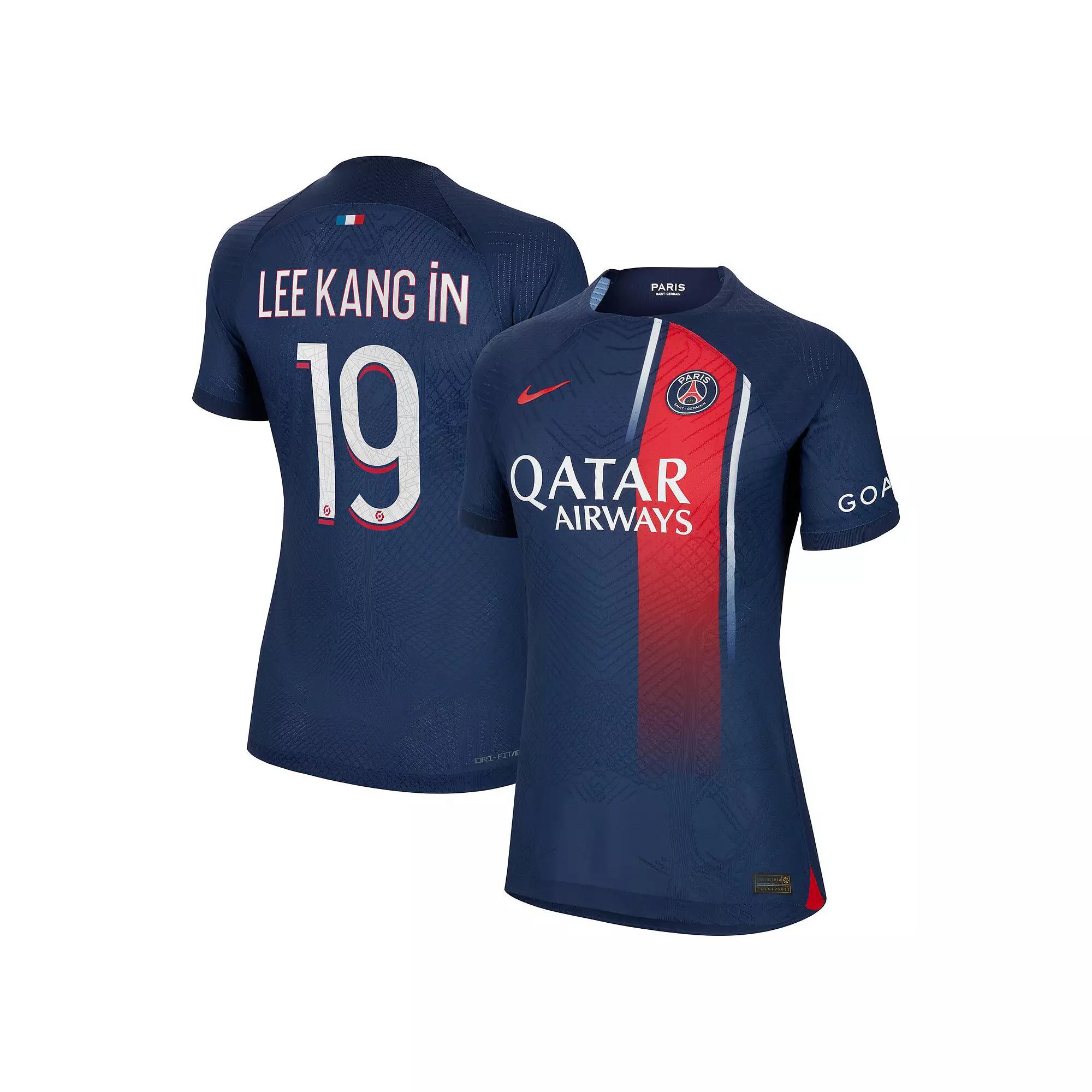 Women's Nike Lee Kang In Navy Paris Saint-Germain 2023/24 Home Authentic Player Jersey, Size: Large, Psg Blue Product Image