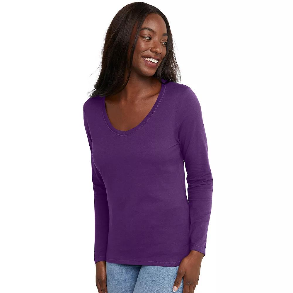 Women's Hanes® Originals Long Sleeve Tee,  Product Image