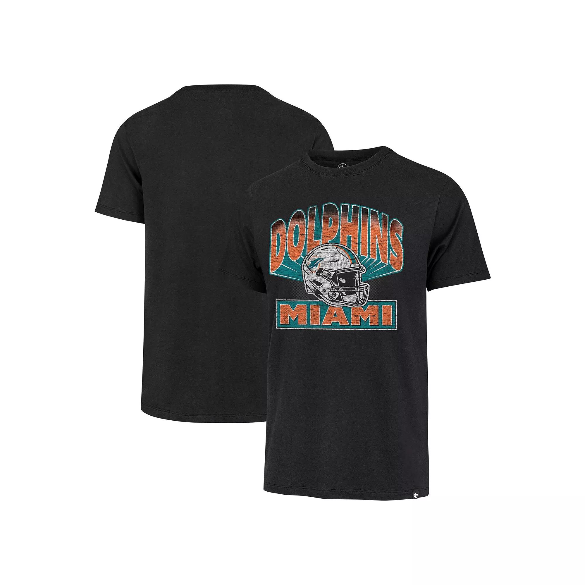 Men's '47 Black Miami Dolphins Amplify Franklin T-Shirt, Size: Small Product Image