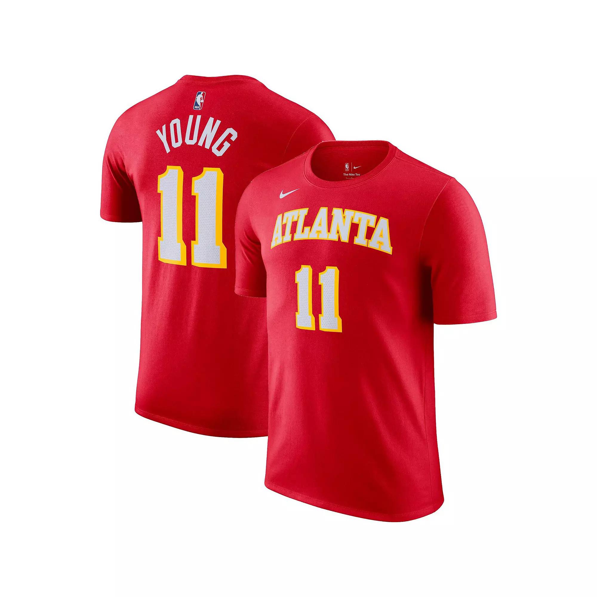 Men's Nike Trae Young Red Atlanta Hawks Icon 2022/23 Name & Number T-Shirt,  Product Image