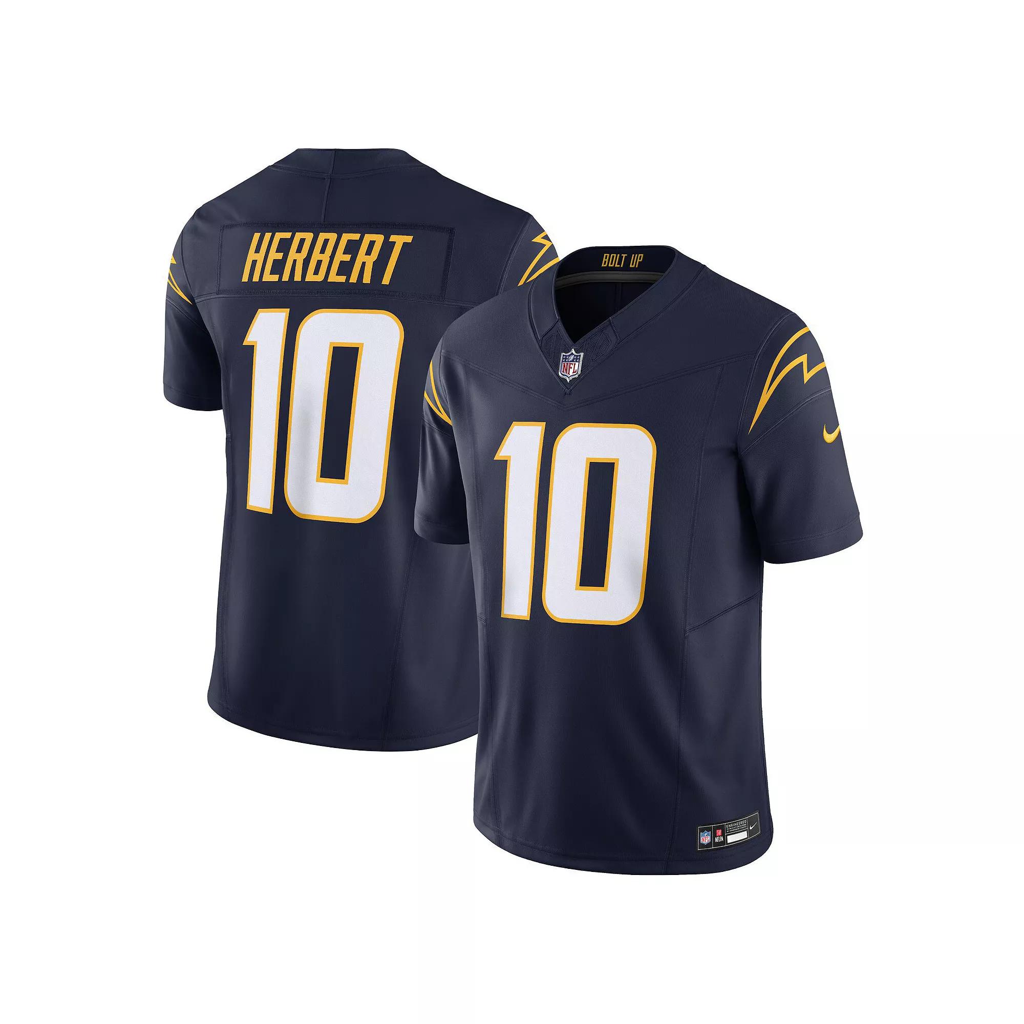 Men's Nike Justin Herbert Navy Los Angeles Chargers Vapor F.U.S.E. Limited Jersey,  Product Image