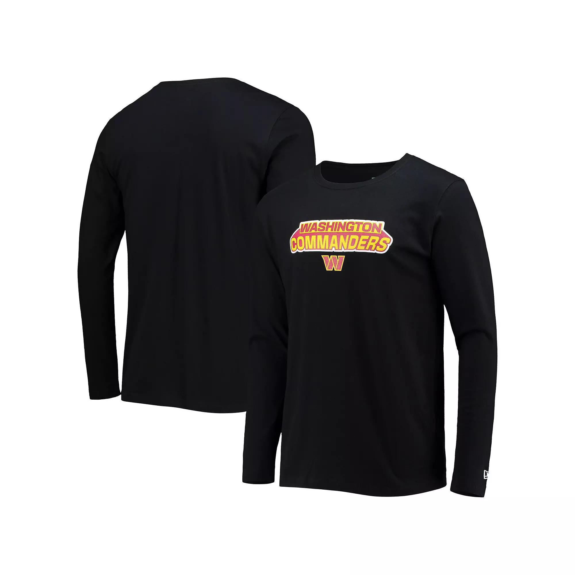 Men's New Era Black Washington Commanders Long Sleeve T-Shirt,  Product Image