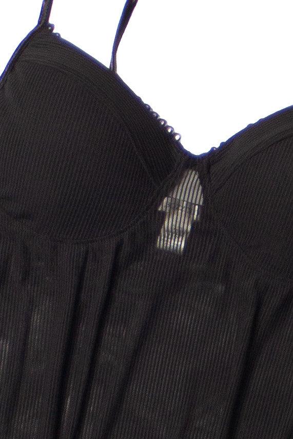 Extended Sizes Thin Stripe Mesh Bodysuit Product Image