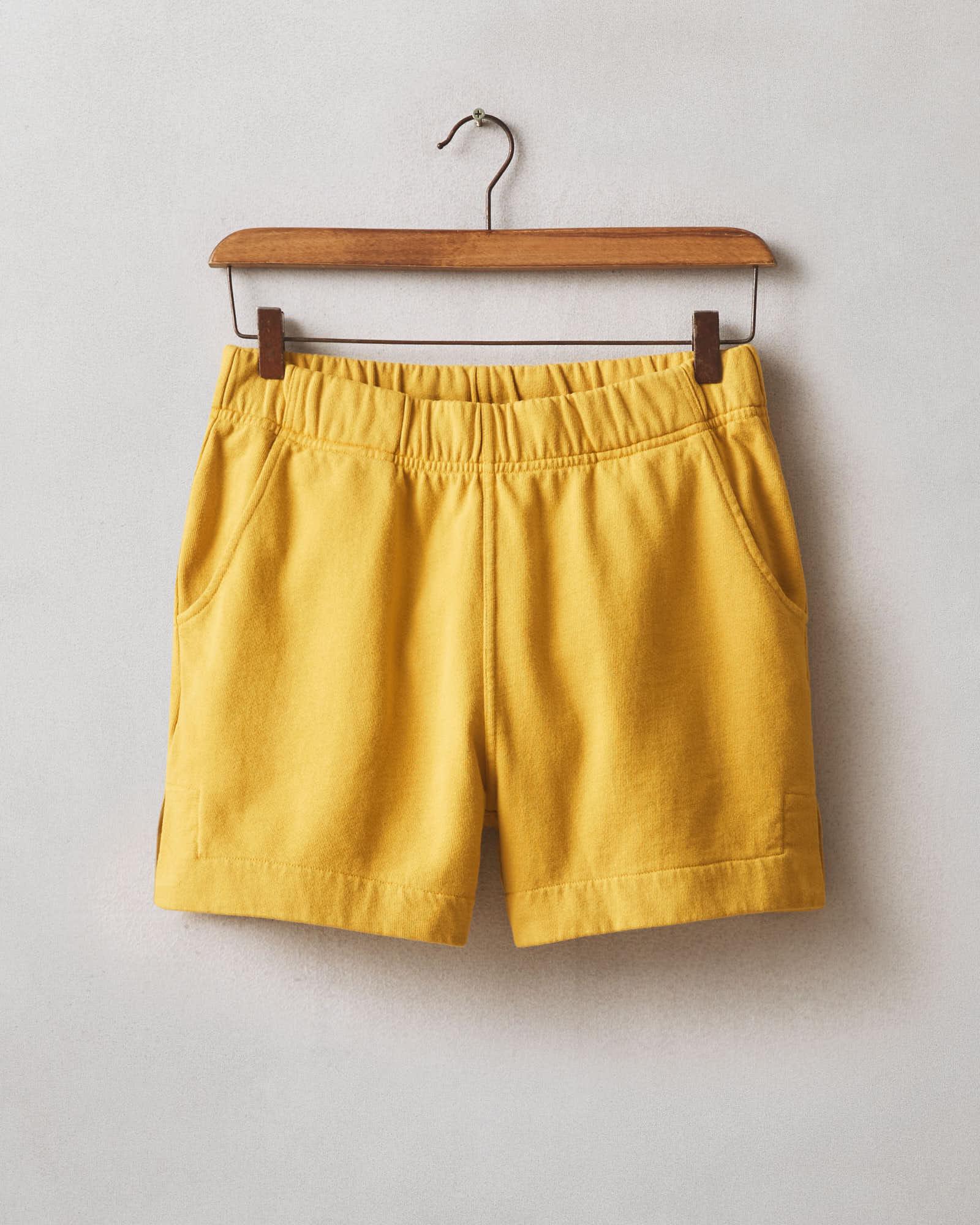 Women's Side Slit French Terry Short - Nugget Gold Product Image