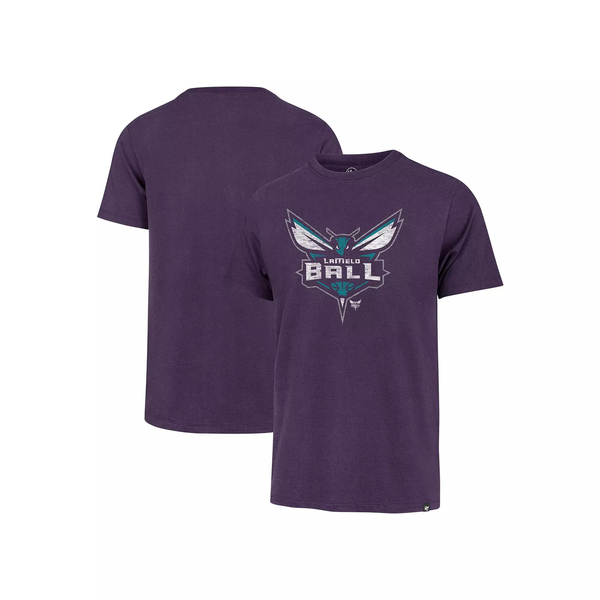 Men's '47 LaMelo Ball Purple Charlotte Hornets Player Logo Vintage T-Shirt,  Product Image