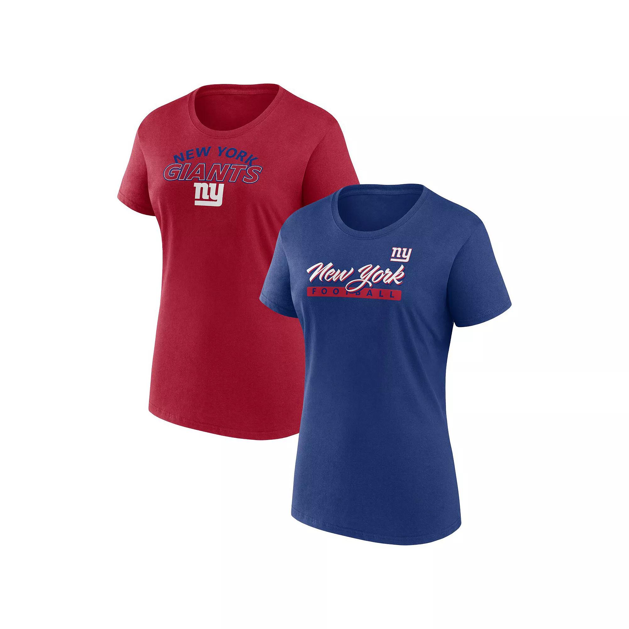 Women's Fanatics New York Giants Risk T-Shirt Combo Pack, Size: Small, Blue Product Image
