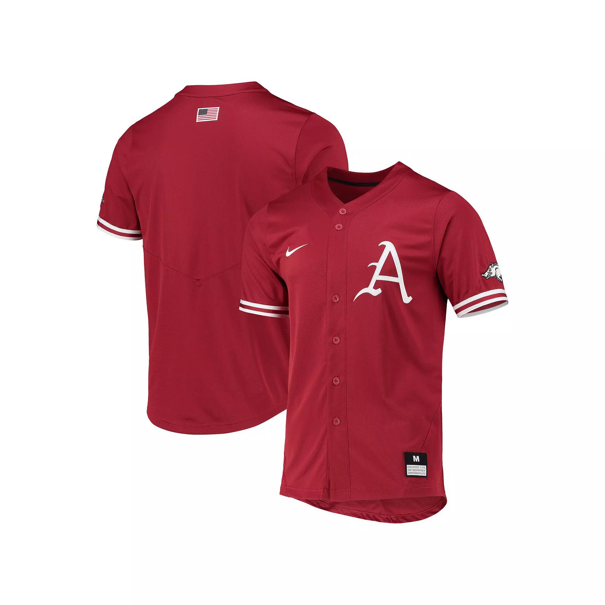 Men's Nike Cardinal Arkansas Razorbacks Replica Baseball Jersey, Size: 3XL, Red Product Image