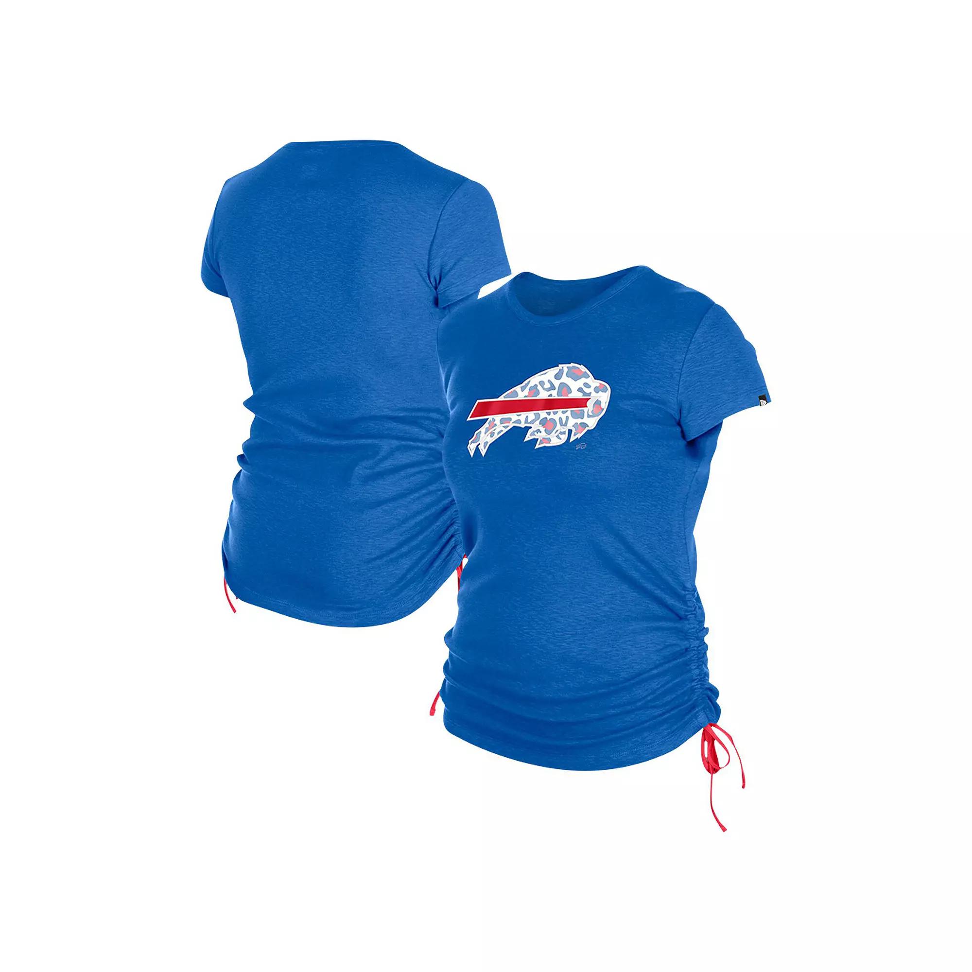 Women's New Era Royal Buffalo Bills Ruched Side T-Shirt, Size: Small, Blue Product Image