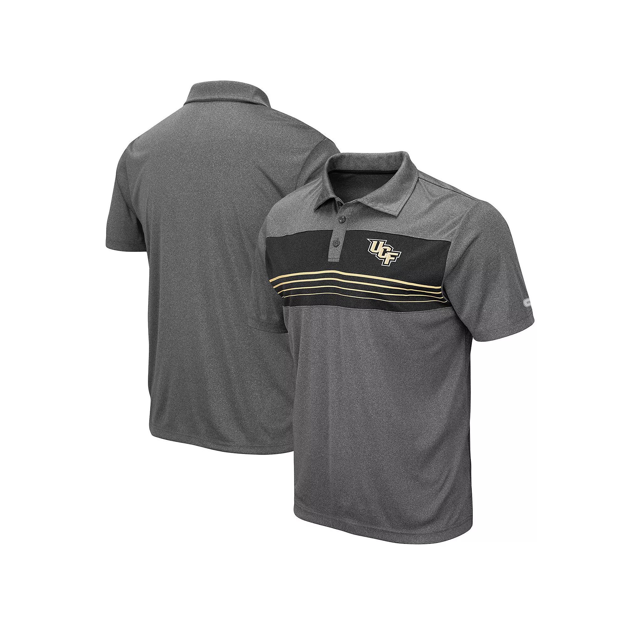 Men's Colosseum Heathered Charcoal UCF Knights Smithers Polo,  Product Image