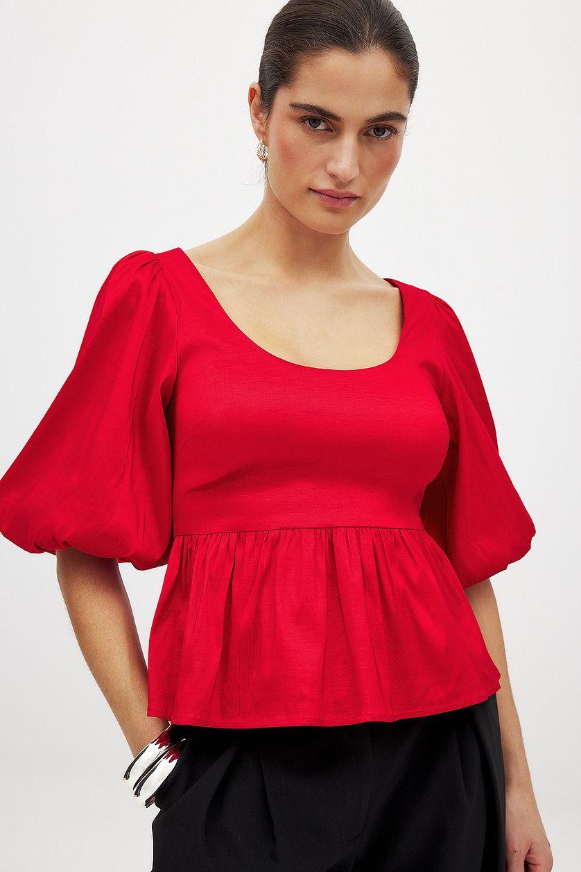 Puff Shoulder Blouse Product Image