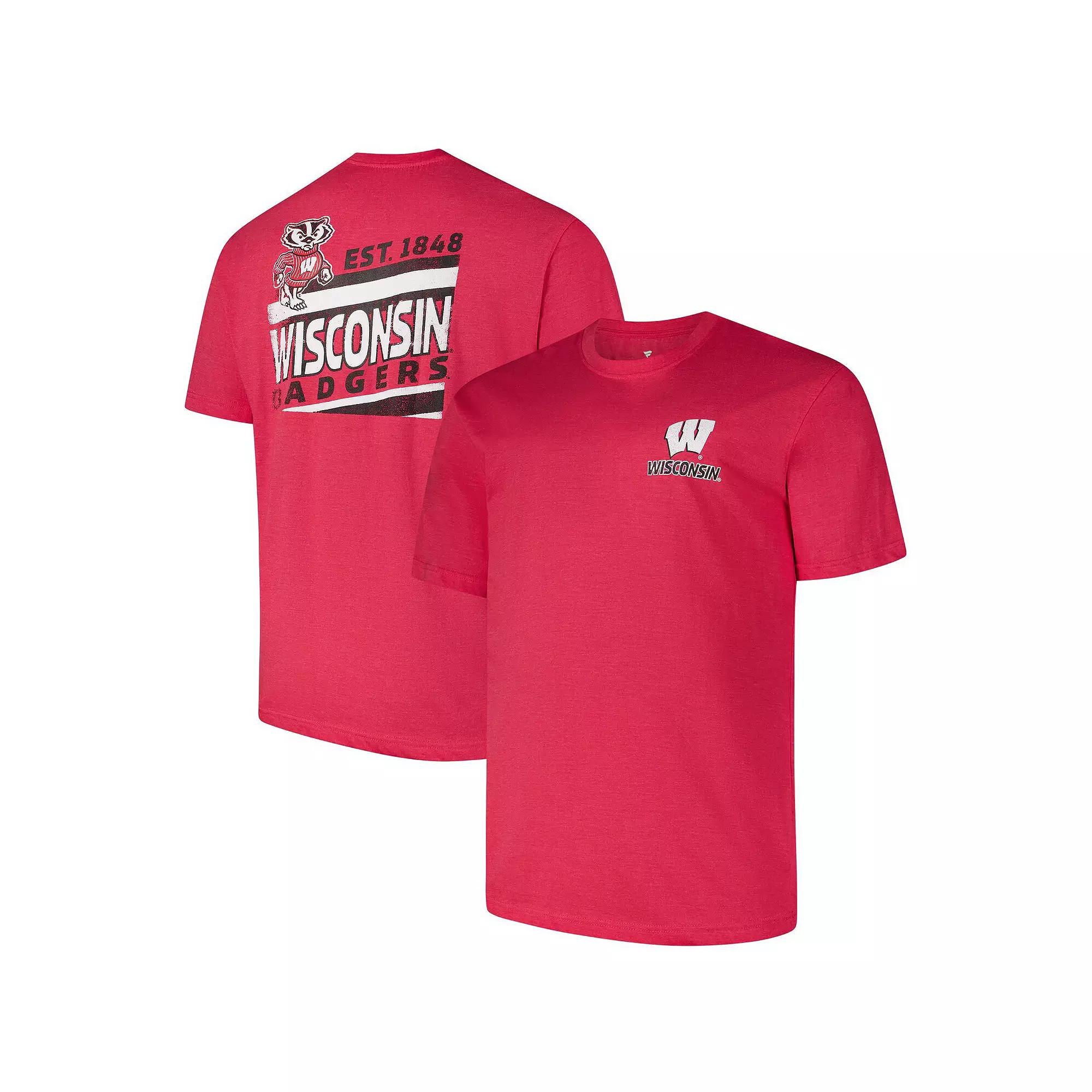 Men's Fanatics Red Wisconsin Badgers Ideal Faded Big & Tall T-Shirt, Size: 3XB Product Image