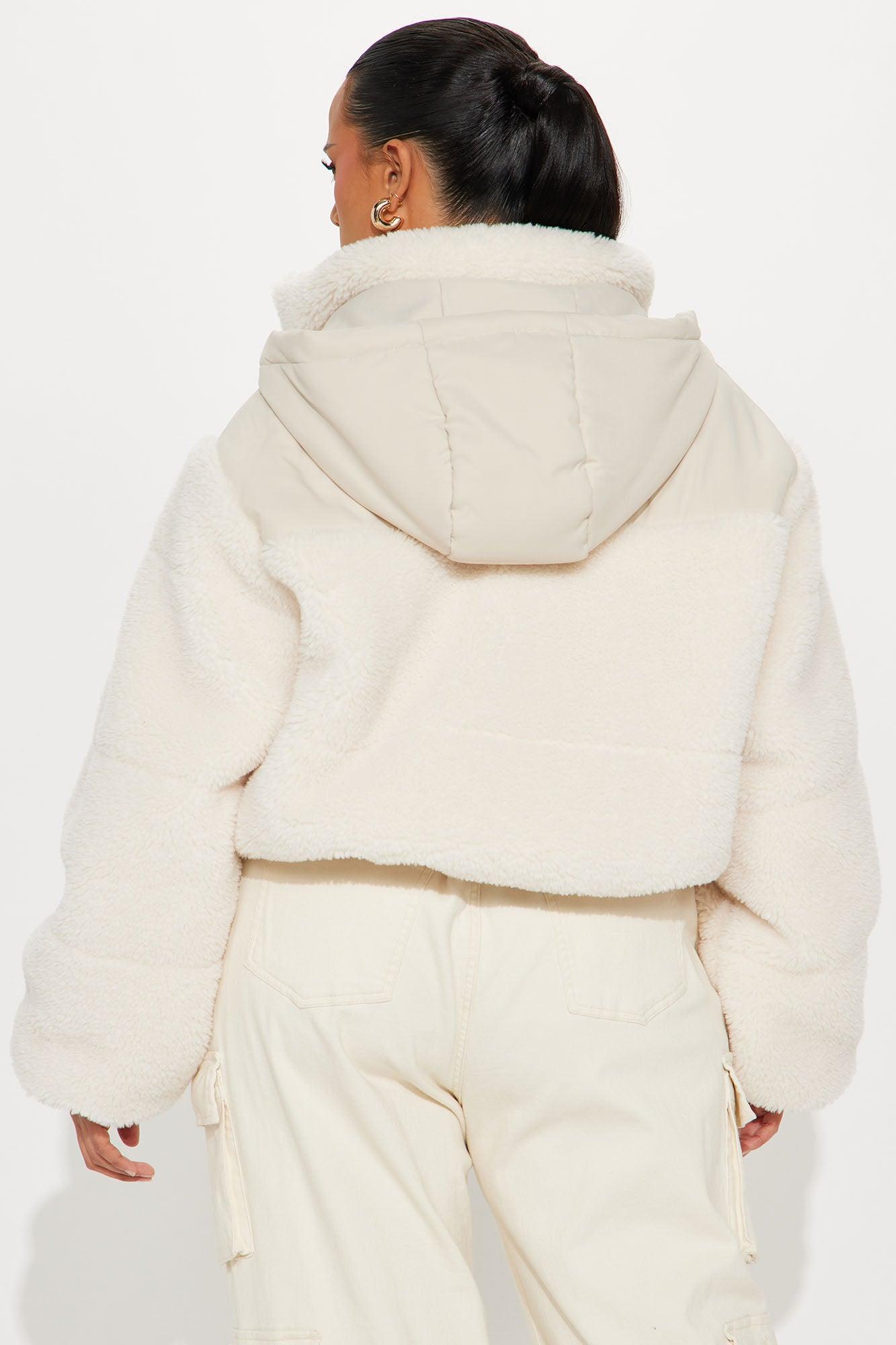 Up North Sherpa Puffer Jacket - Cream Product Image