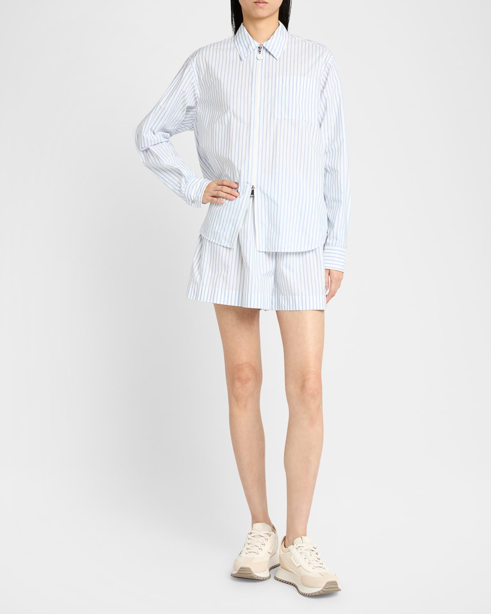 Stripe Long-Sleeve Zip Shirt  Product Image