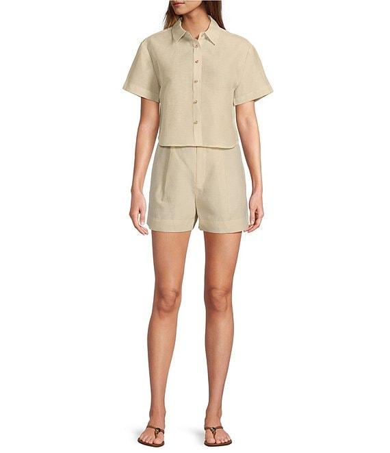 Antonio Melani Della Button Front Linen Blouse Product Image