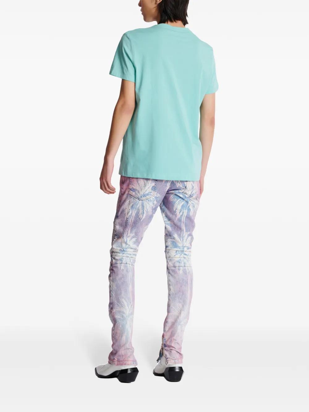 logo-flocked cotton T-shirt Product Image