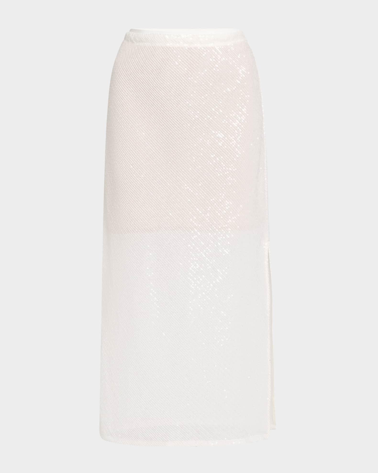 Sequined Bias-Cut Maxi Skirt Product Image