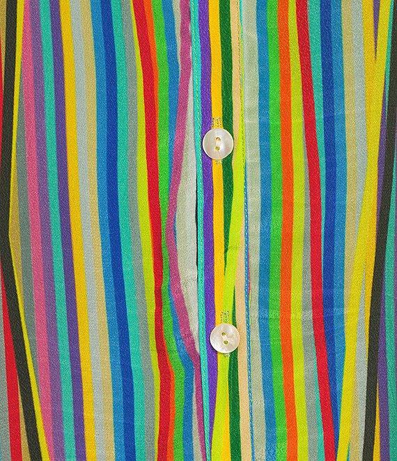 APNY Green Blue Multi Stripe Button Down Tank Top Product Image