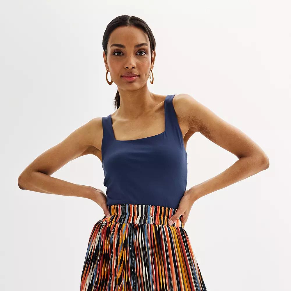 Women's Nine West Sculpt Squareneck Tank Top,  Product Image
