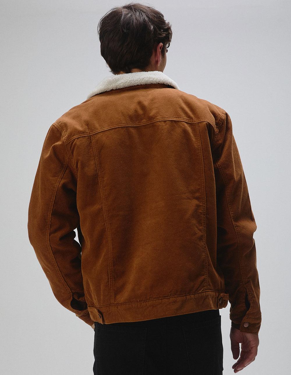 RSQ Mens Corduroy Sherpa Trucker Jacket - TAN Product Image