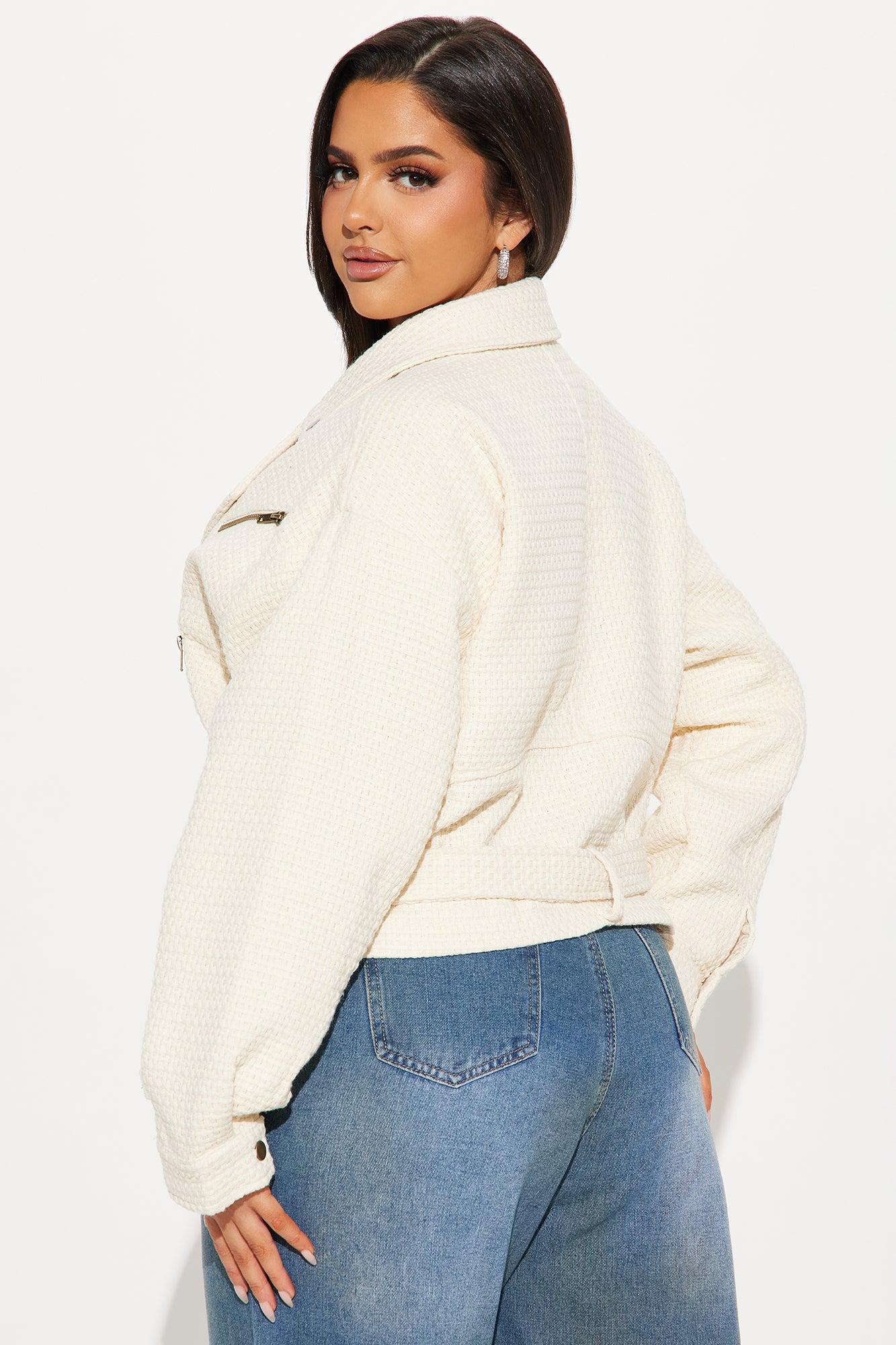 When You Cross Me Jacket - Cream Female Product Image