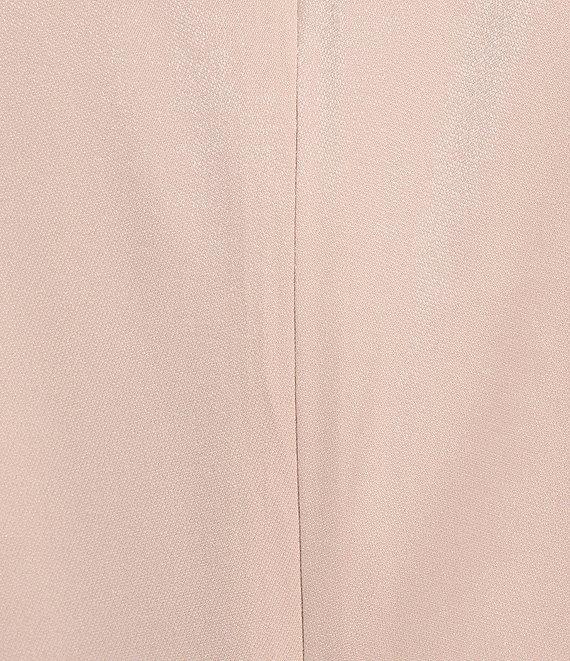 Alex Evenings Collared V Neck 3/4 Sleeve Tie Sash Wrap Blouse Product Image