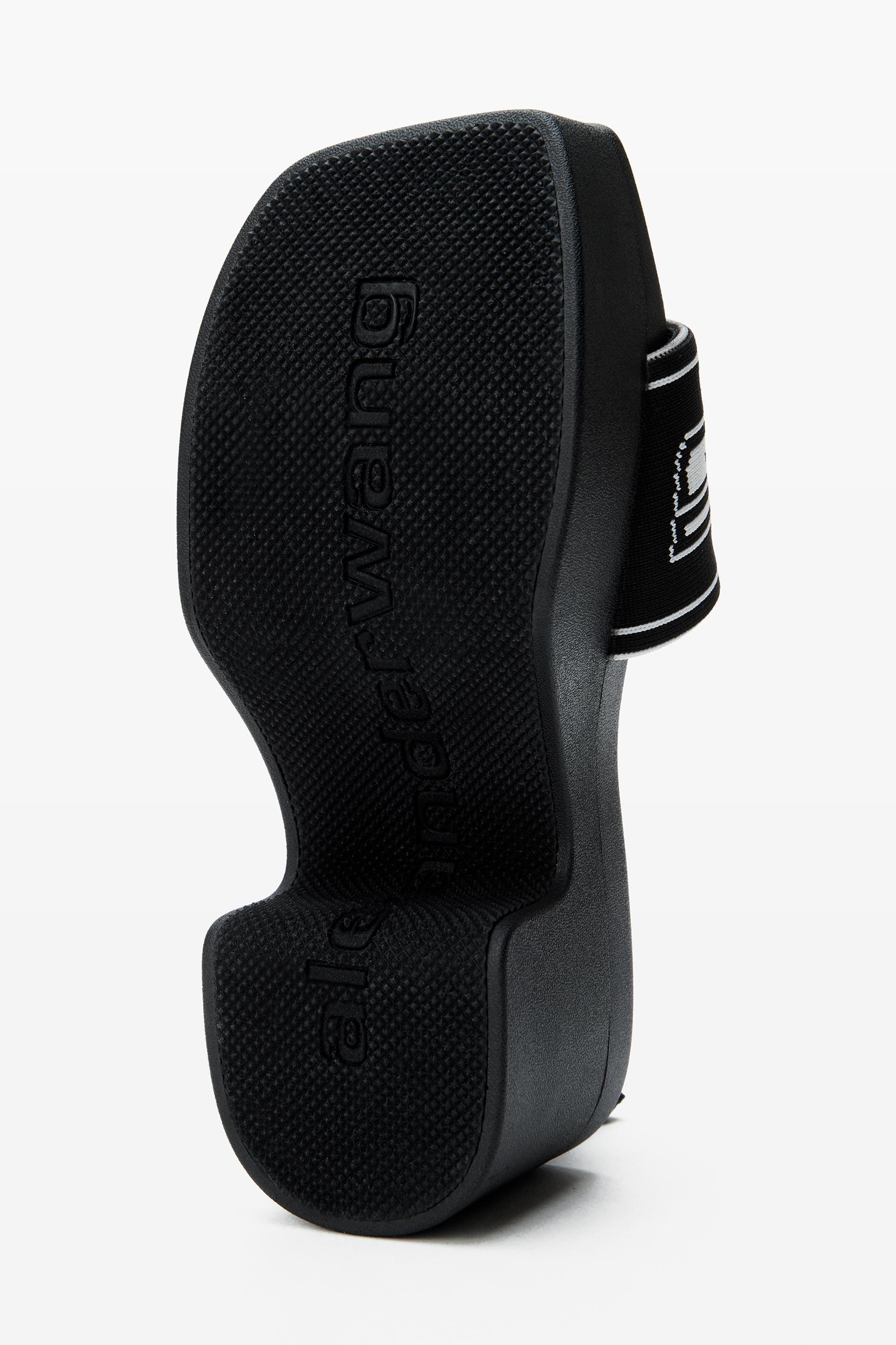 Black Logo Platform Sandals Product Image