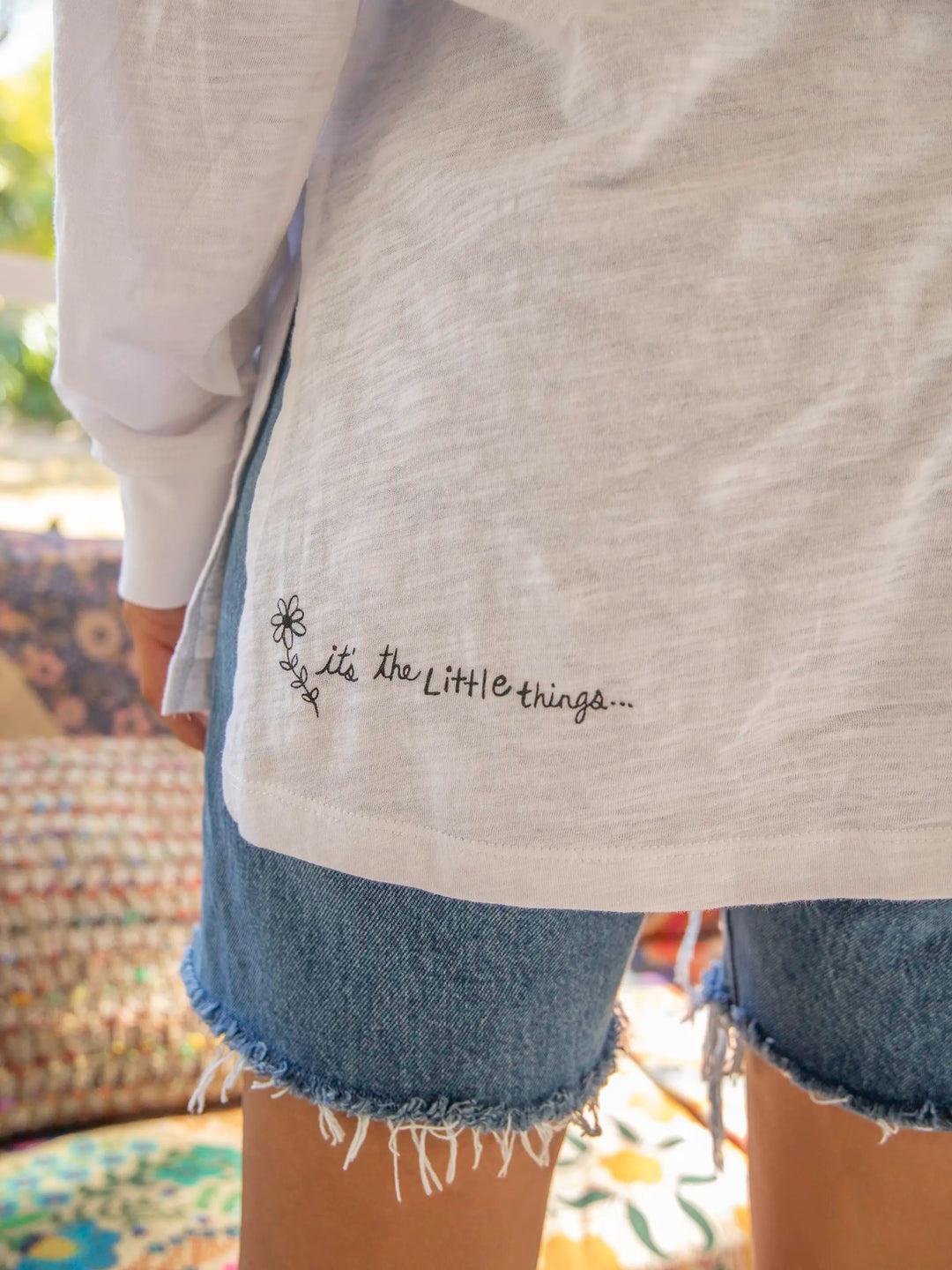 Oversized Cotton Doodle Tee - Ash Product Image