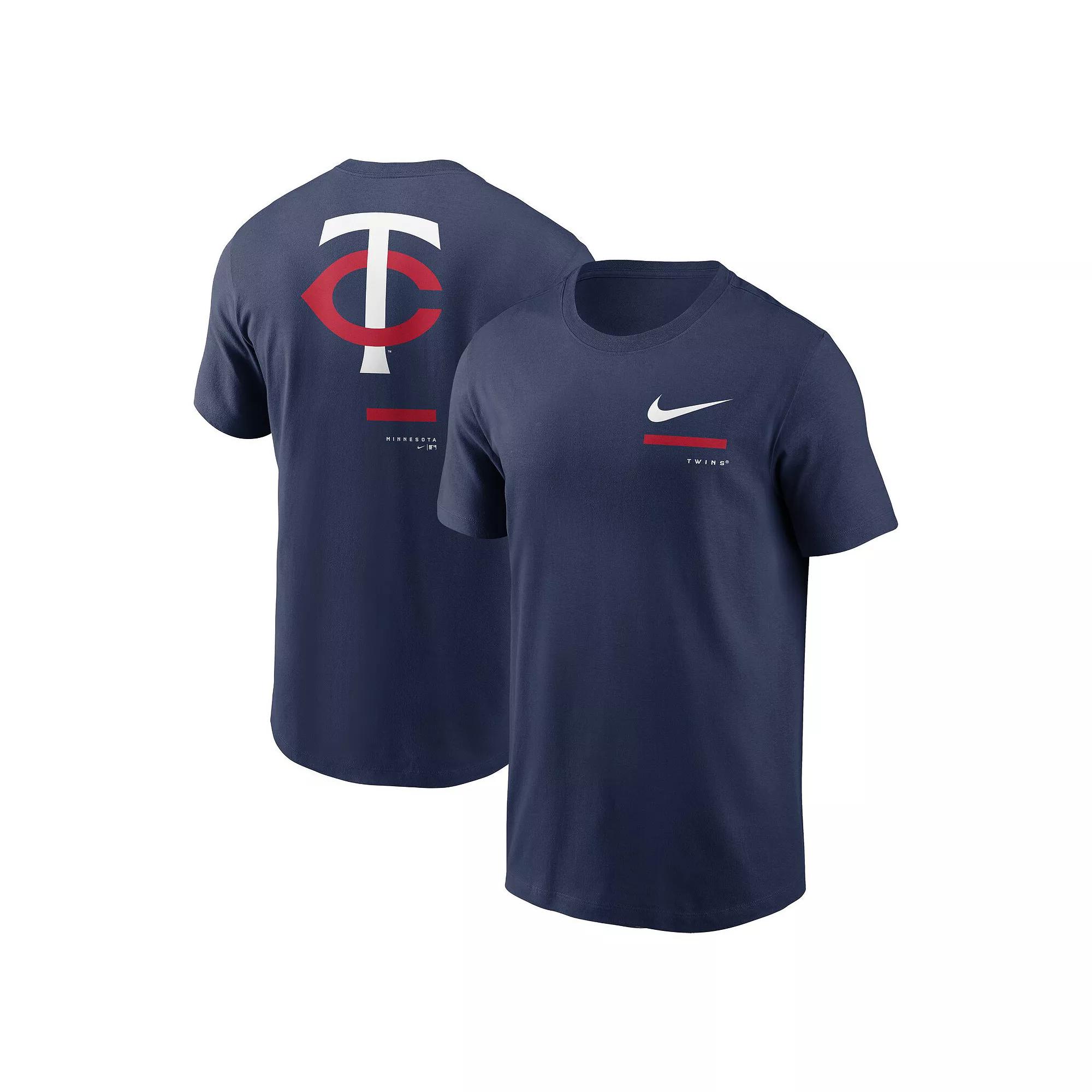 Men's Nike Navy Minnesota Twins Over the Shoulder T-Shirt, Size: Small, Blue Product Image