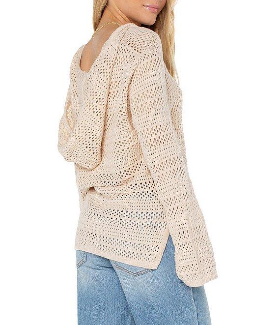 Roxy Hippie Love Long Sleeve Detailed Knit Hoodie Top Product Image