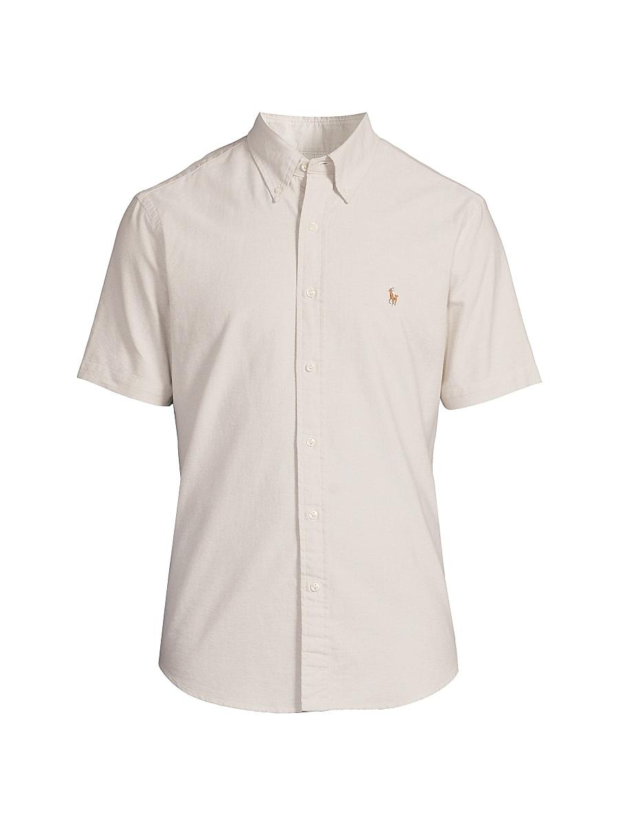 Mens Classic-Fit Short-Sleeve Oxford Shirt Product Image