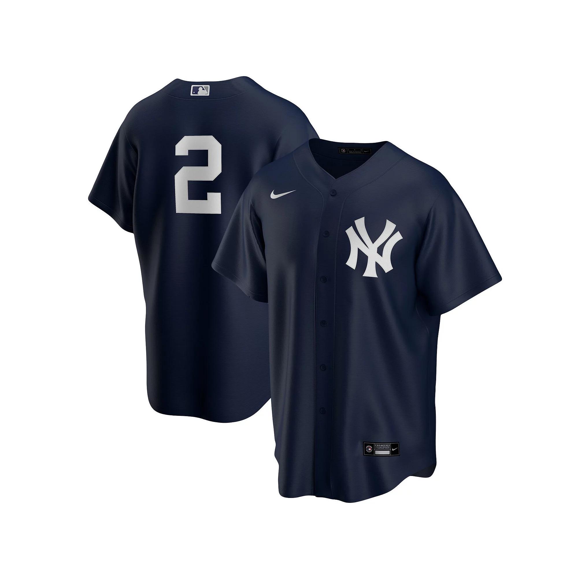Men's Nike Derek Jeter Navy New York Yankees Alternate Replica Player Jersey,  Product Image