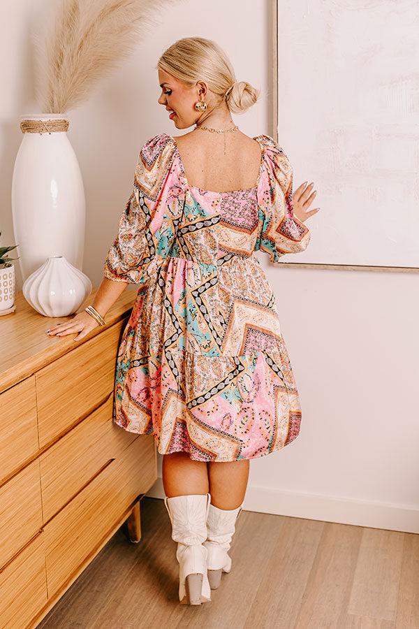 Table For Two Satin Babydoll Mini in Pink Curves Product Image