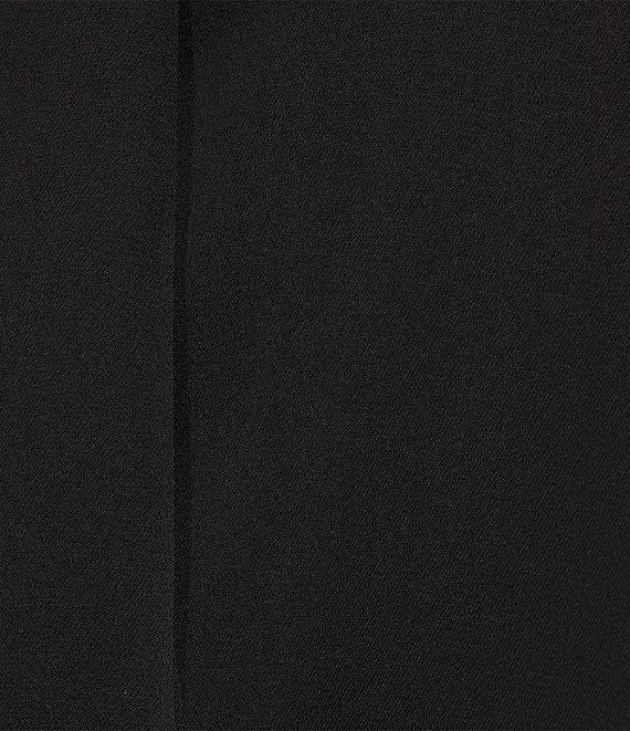 Alex Marie Sylvie Satin Point Collar Self-Tie Bow Detail Long Sleeve Button Front Blouse Product Image