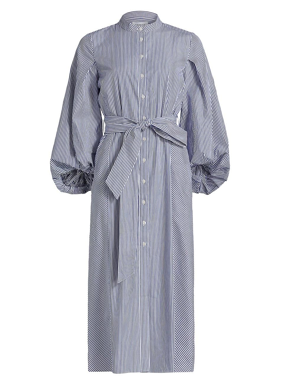 Womens Maddie Stripe Blouson-Sleeve Shirtdress Product Image