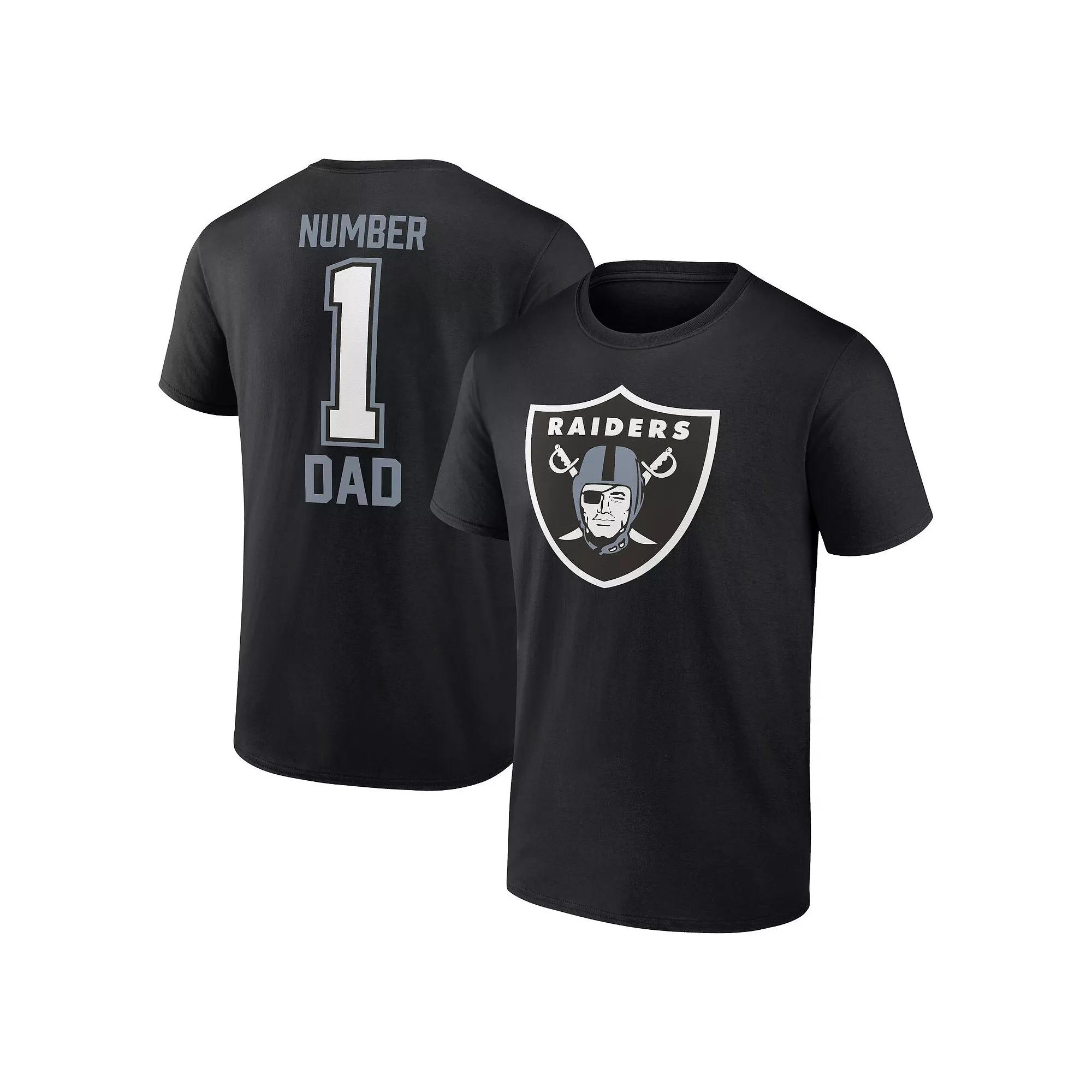 Men's Fanatics Black Las Vegas Raiders Father's Day T-Shirt,  Product Image