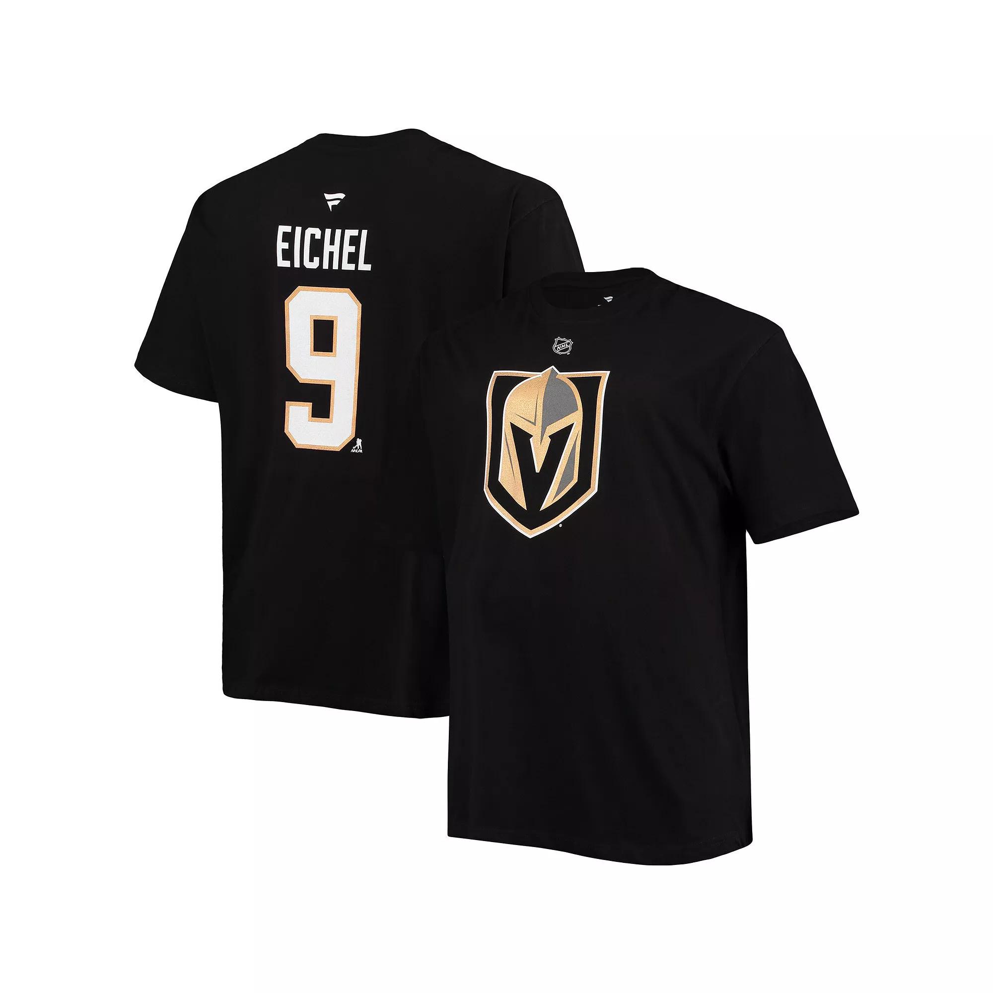 Men's Fanatics Branded Jack Eichel Black Vegas Golden Knights Big & Tall Name & Number T-Shirt,  Product Image