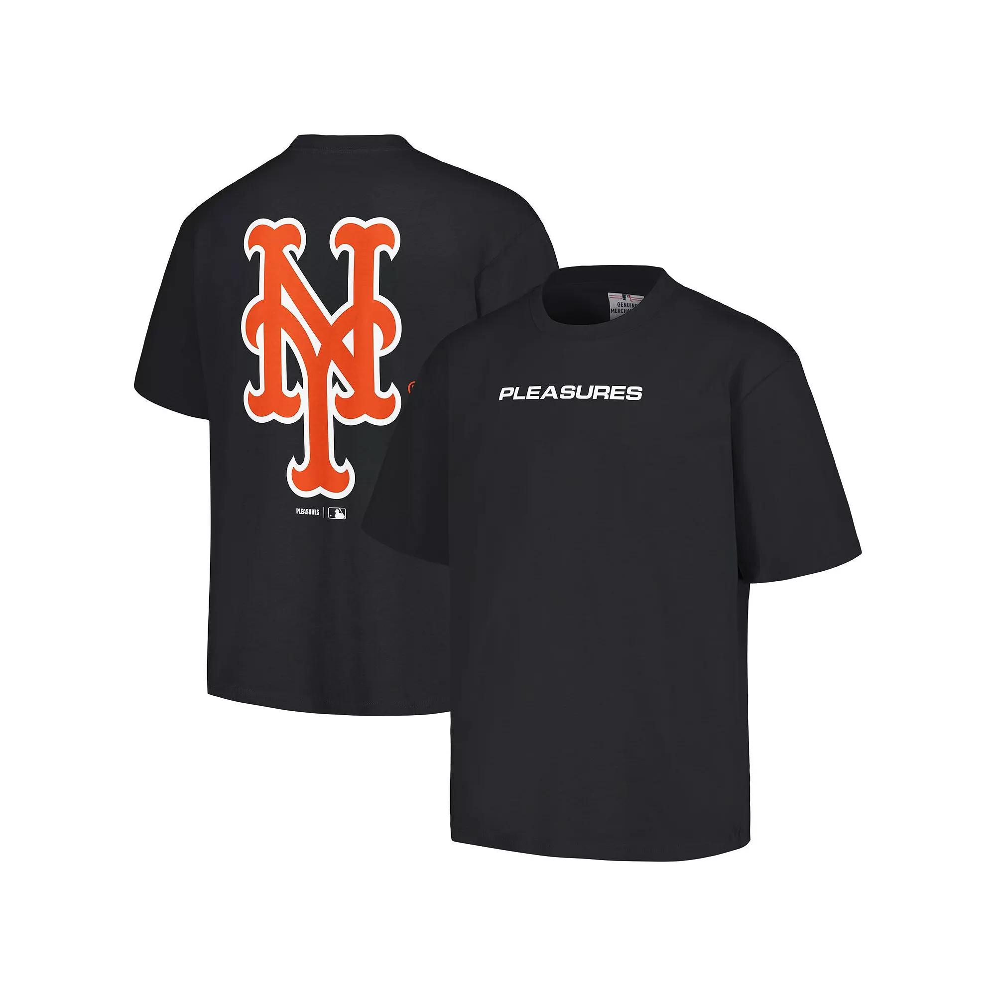 Men's PLEASURES Black New York Mets Ballpark T-Shirt,  Product Image