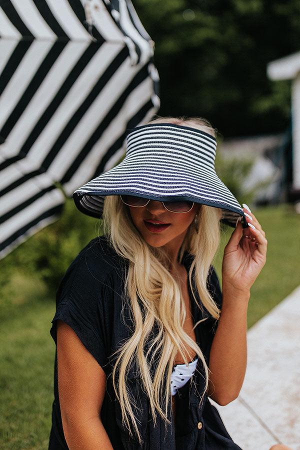 Seaside Style Raffia Visor In Black Product Image