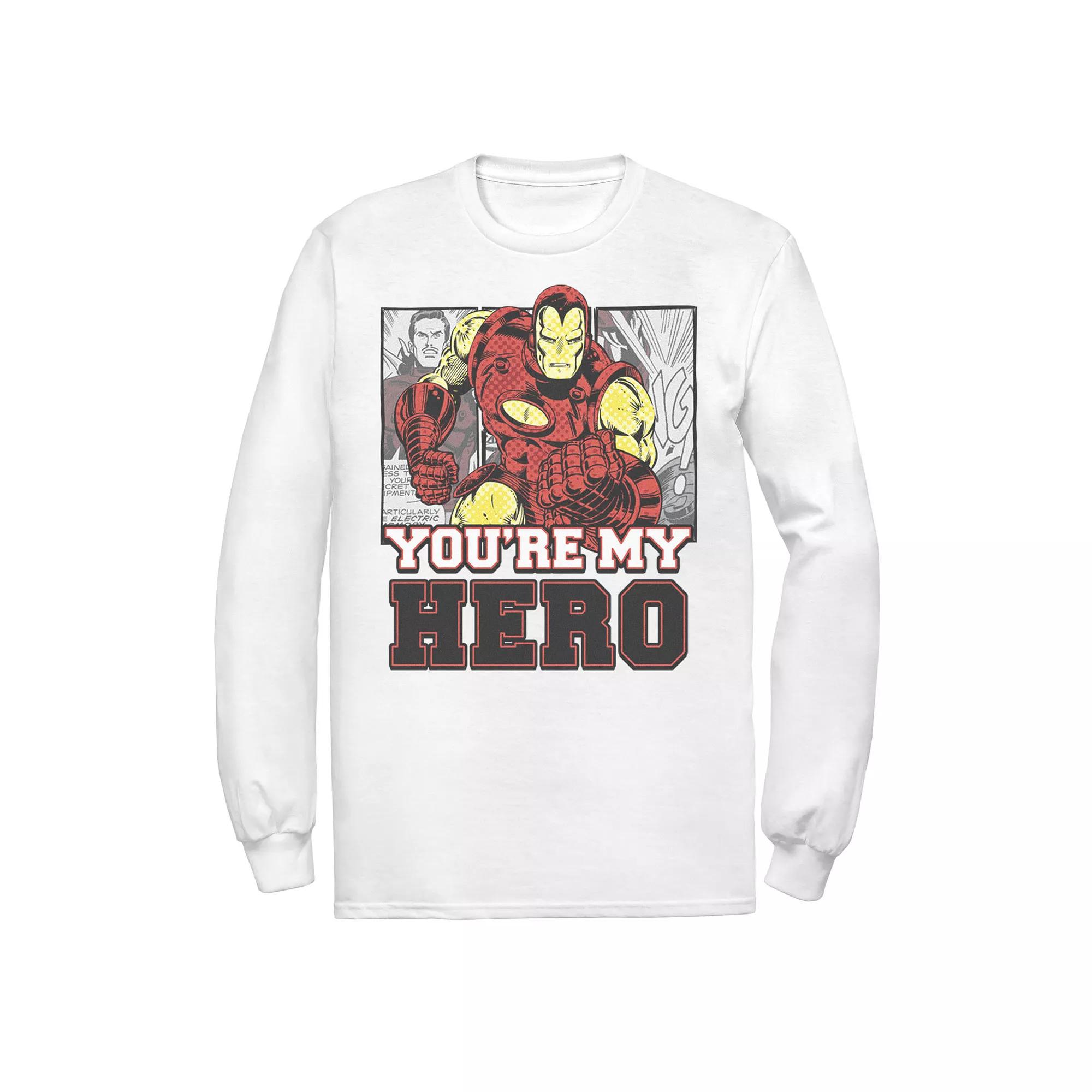 Men's Marvel Avengers Iron Man You're My Hero Comic Panels Tee,  Product Image