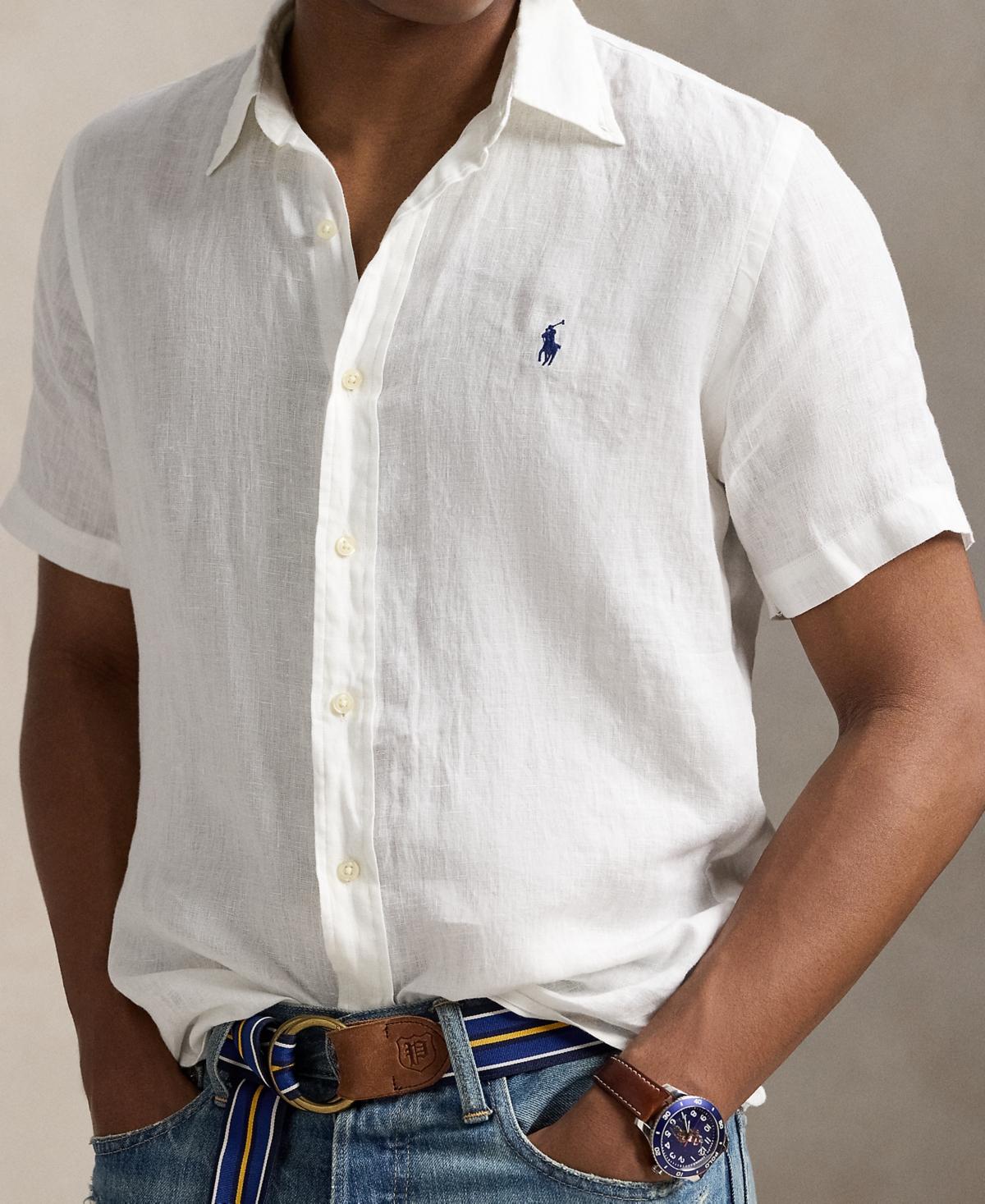 POLO RALPH LAUREN Camicia In Popeline Stretch Slim-fit Shirt In Bianco Product Image