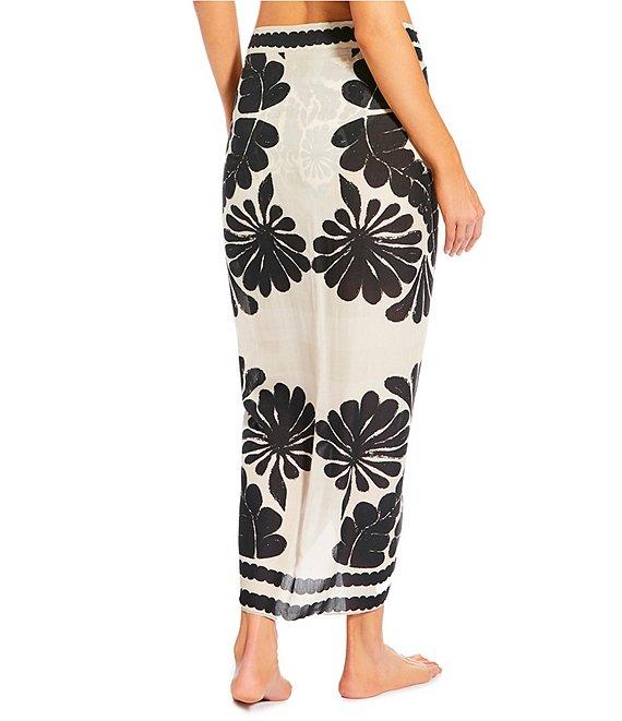 Antonio Melani Talavera Print Classic Self Tie Pareo Sarong Swim Cover-Up Product Image