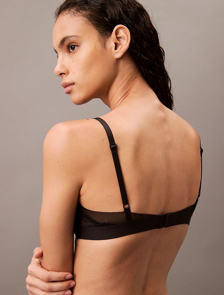 CK Black Floral Lace Unlined Balconette Product Image