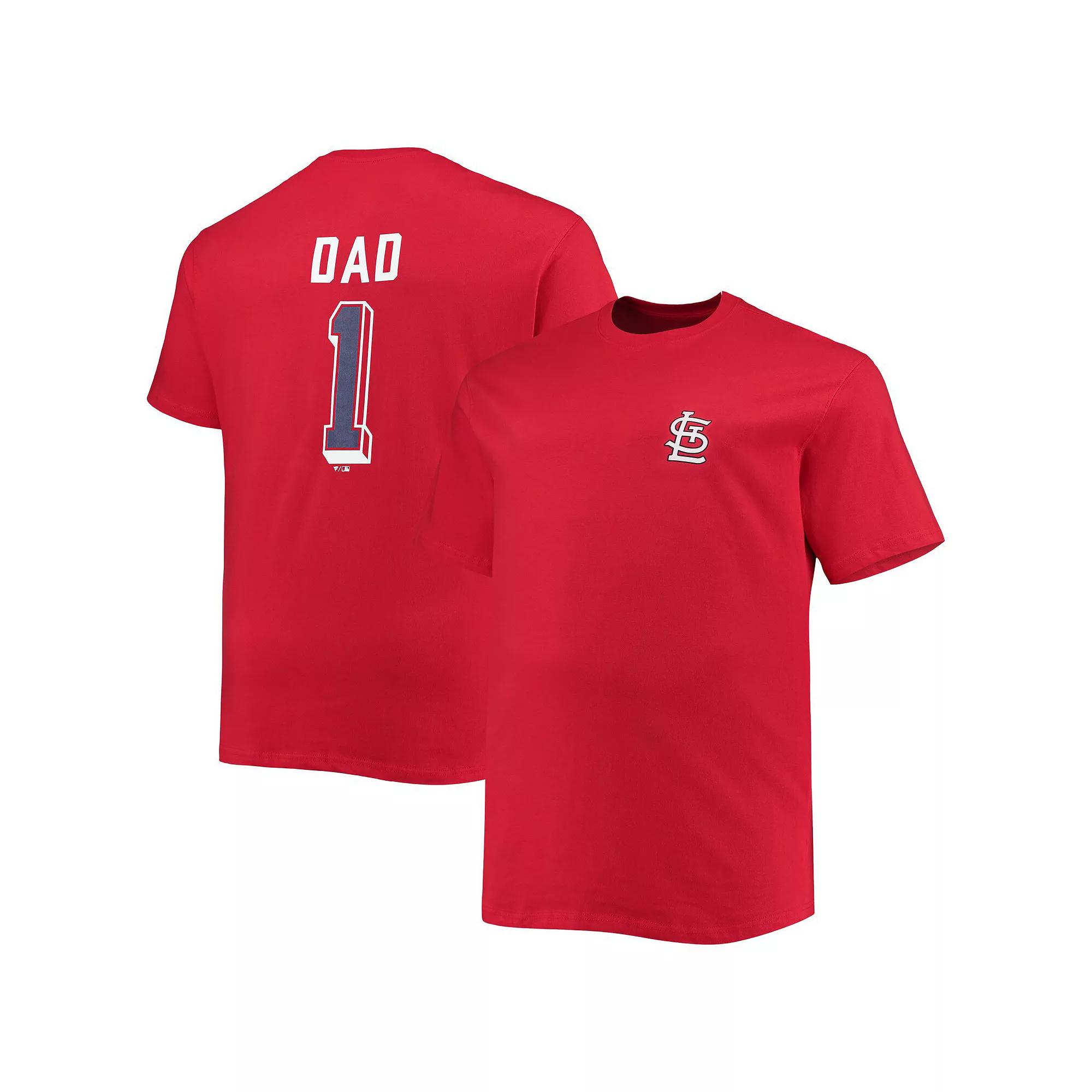 Men's Red St. Louis Cardinals Big & Tall Father's Day #1 Dad T-Shirt, Size: 5XB Product Image