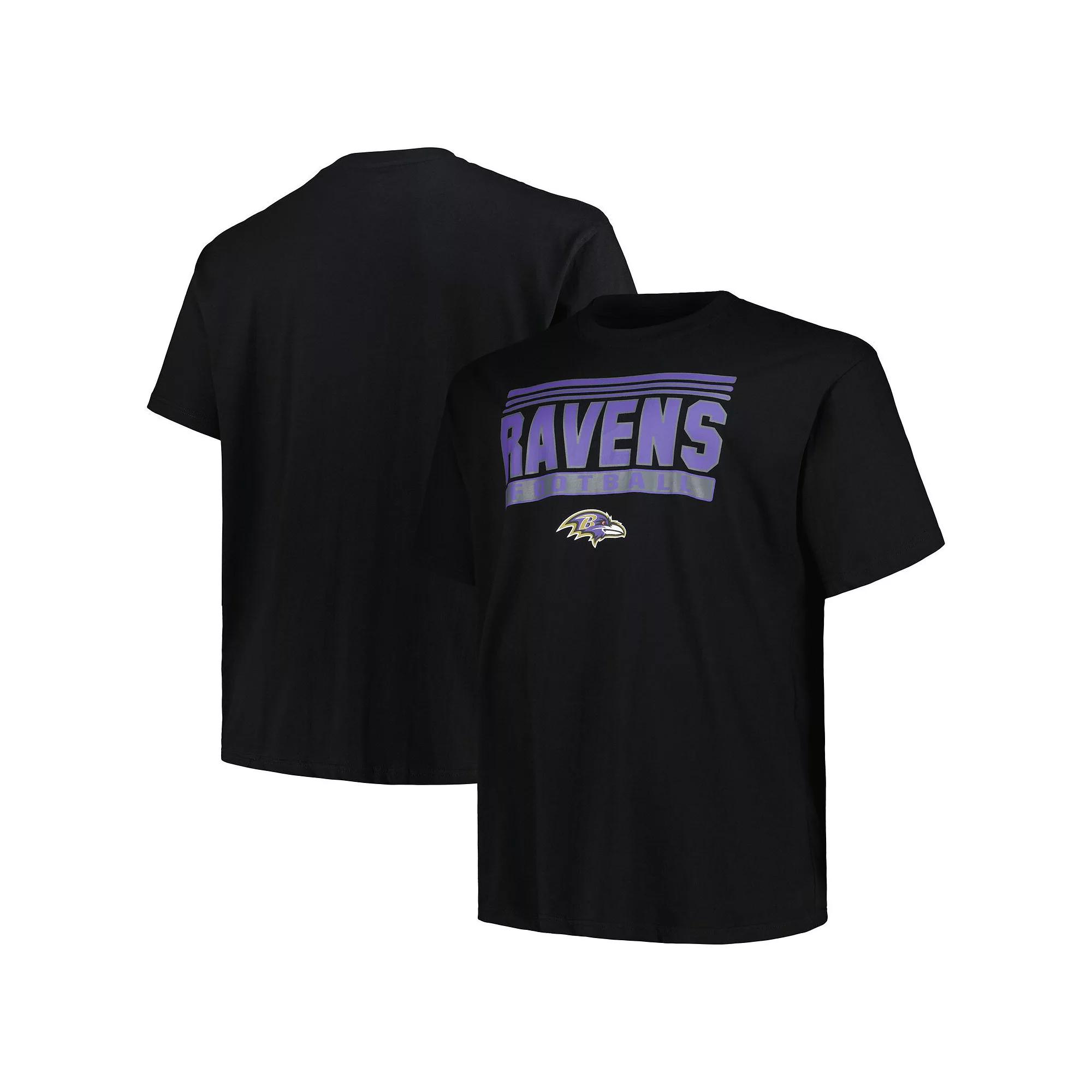 Men's Fanatics Black Baltimore Ravens Big & Tall Pop T-Shirt, Size: 2XB Product Image