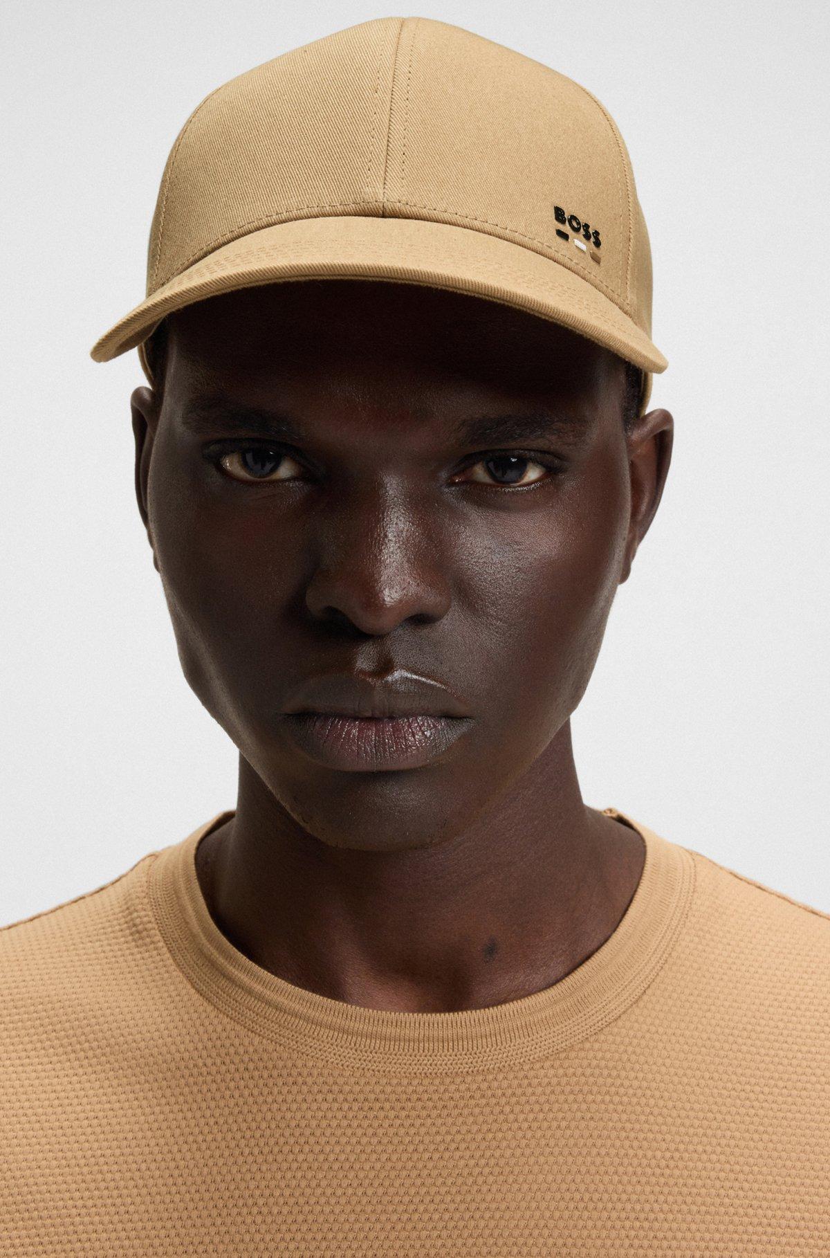 Cotton-twill cap with logo trim Product Image