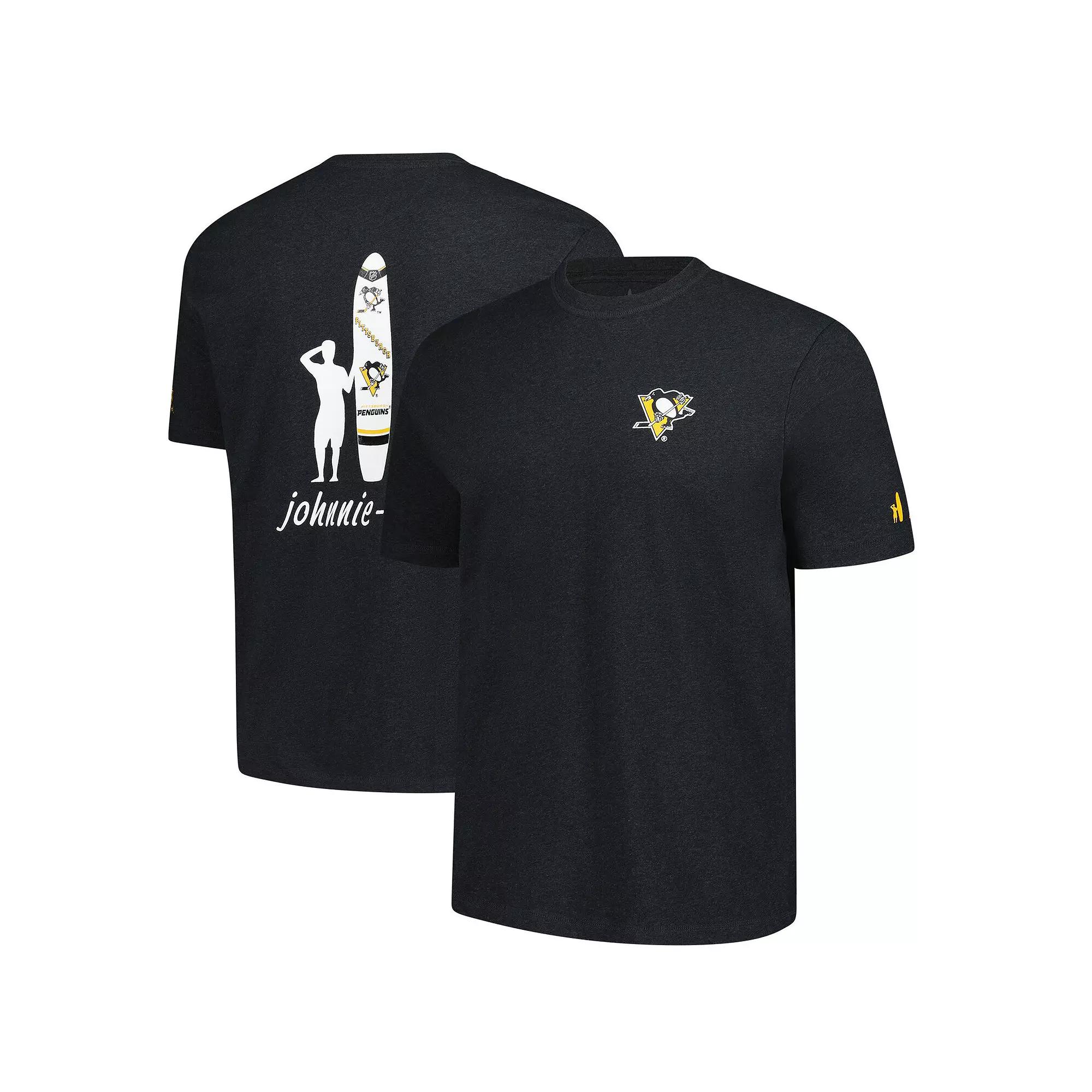 Men's johnnie-O Charcoal Pittsburgh Penguins Heathered Spencer T-Shirt,  Product Image