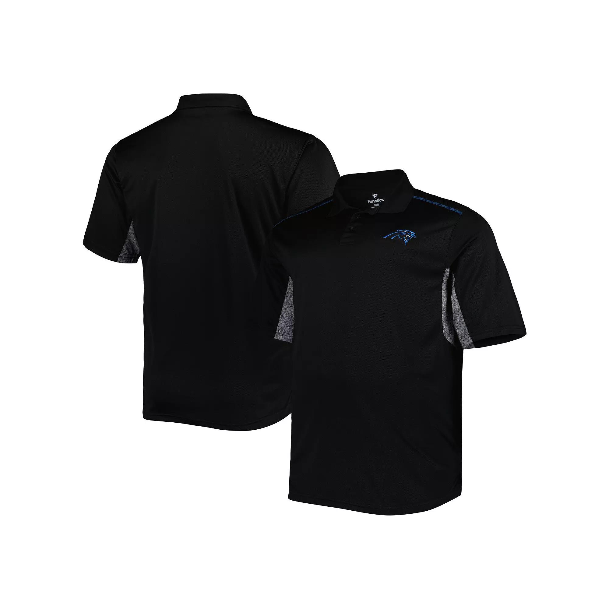 Men's Black Carolina Panthers Big & Tall Team Color Polo, Size: 3XB Product Image